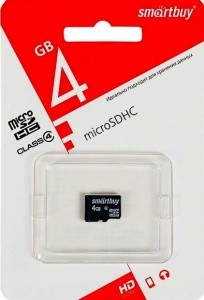 Micro SD 4GB Smart Buy class 10 без адаптера