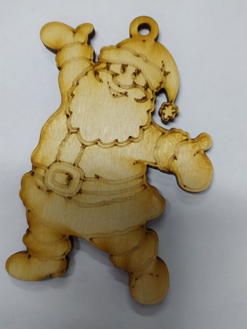 Игрушка ёлочная " Дед мороз " №6  дерев.