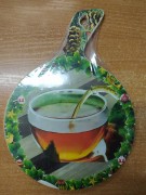 Доска разделочная круглая мал. с рисунком Доска разделочная круглая мал. с рисунком