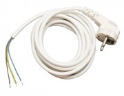 Шнур ПВС 3х0,75 с литой вилкой 3м белый НФ-00000517