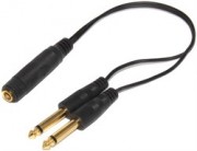 Переходник 3,5 jack(F) на 2входа 3,5 jack(M) без/уп Переходник 3,5 jack(F) на 2входа 3,5 jack(M) без/уп