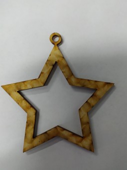 Игрушка ёлочная " Звезда " №03 дерев.