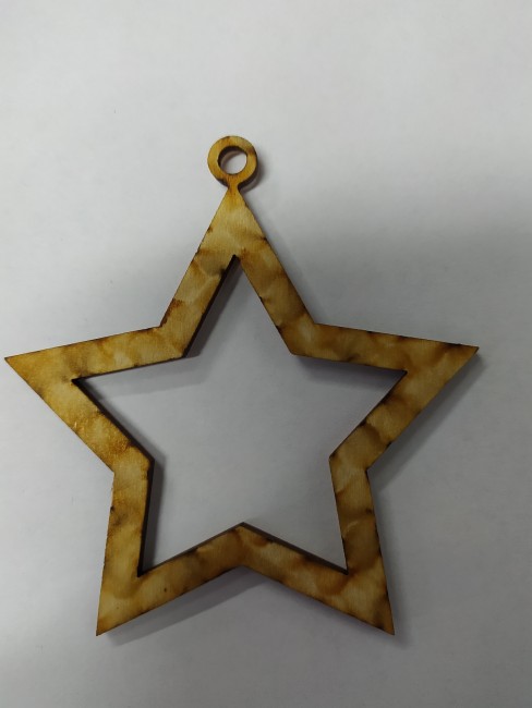 Игрушка ёлочная " Звезда " №03 дерев.