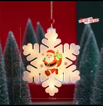 Гирлянда "Снежинка с рисунком  " 10 шт 3 м  цветная   AB-88-9