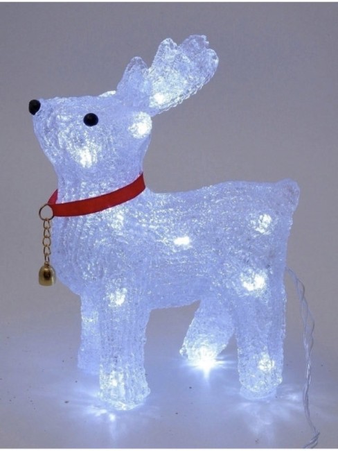 Фигура акриловая светящ. "Олень" 8 режимов 23см /20-20-4/ /24/