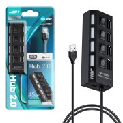 HUB USB  4 в 1 свыключателем  H-05 JBH /300/ 790978