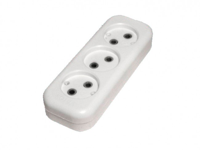 Колодка для удл-ля 3-0 б/з, полистирол/100/ НФ-00000050