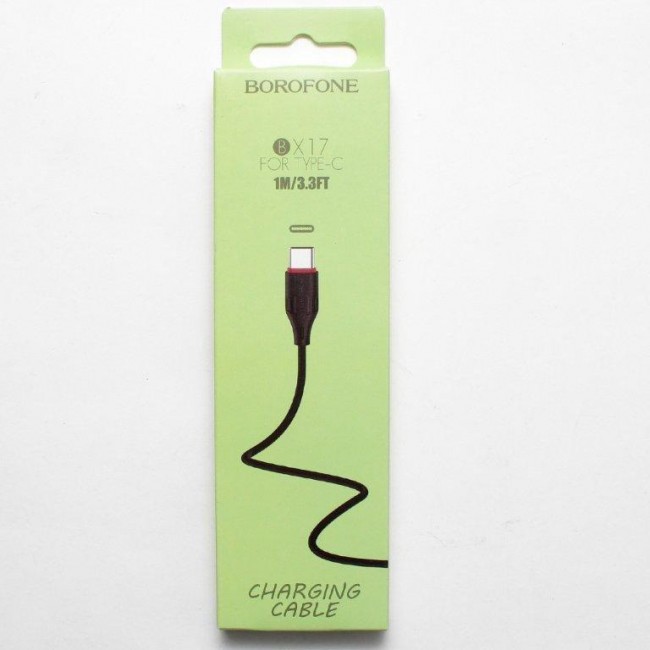 Кабель USB   BX17 TYPE-C   1M 2.4A Borofone черный