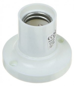 Патрон накладной прямой Е27 Белый Ecola AB7STWEAY 483260