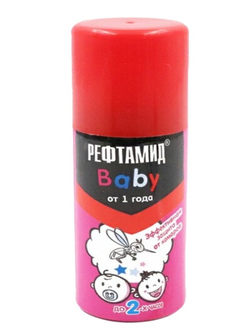 Спрей Рефтамид Baby от года   мошка анти комар до 2-х часов  100мл