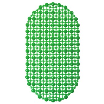 Коврик для ванной на присосках Комфорт 65*36см  пвх зеленый овальный 6922