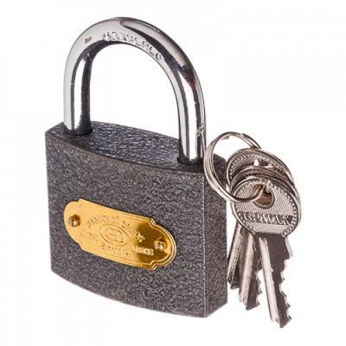 Замок серый 50мм  00241 KM-497/487